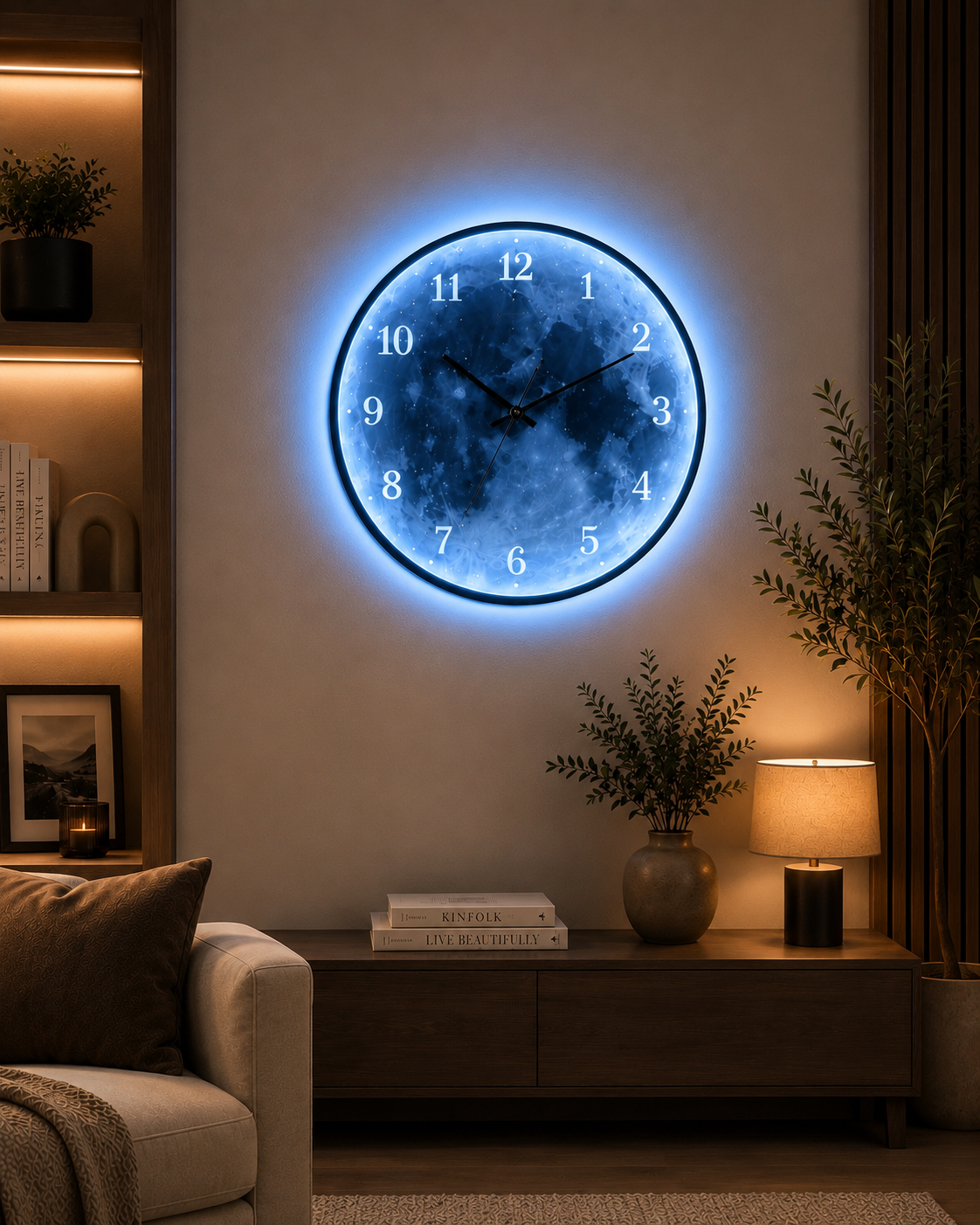 LunaGlow™ Moon Wall Clock