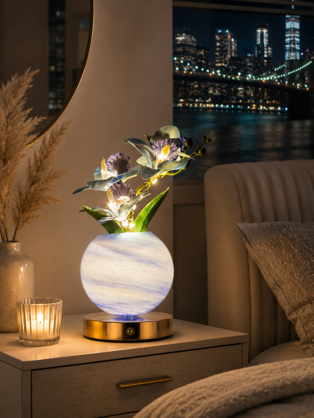 Nestora™ BloomSphere Floral Table Lamp