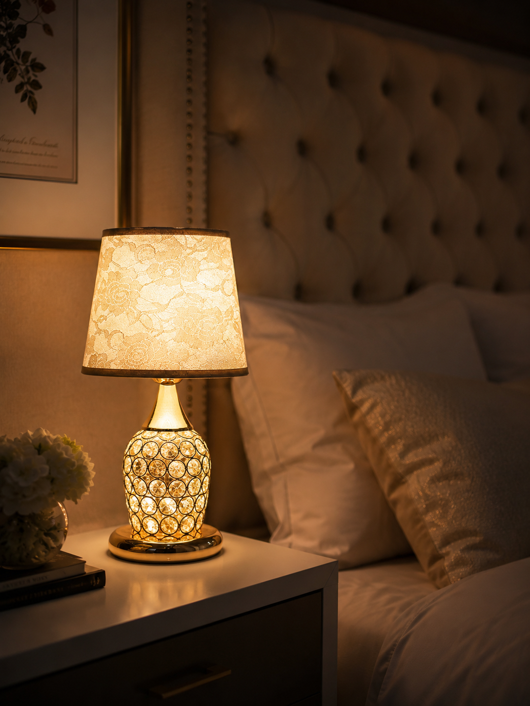 Nestora™ CrystalAura Table Lamp
