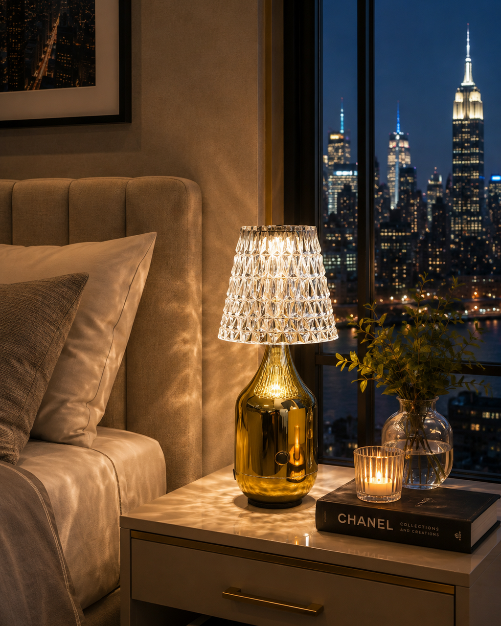 Nestora™ CrystalAura Table Lamp