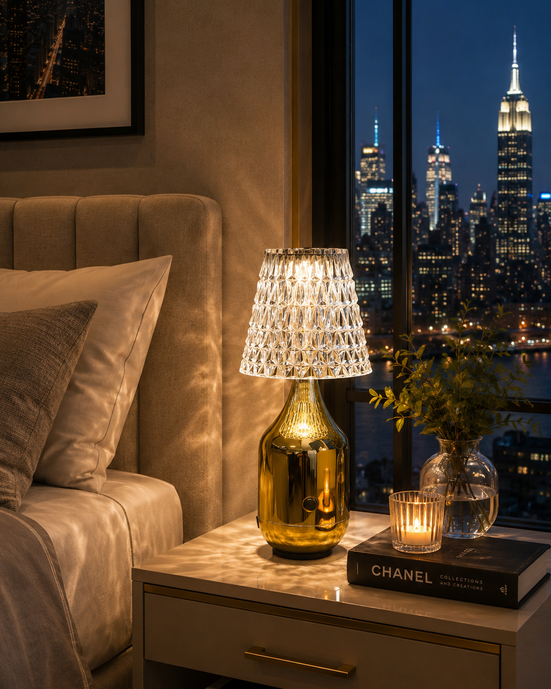 Nestora™ CrystalAura Table Lamp
