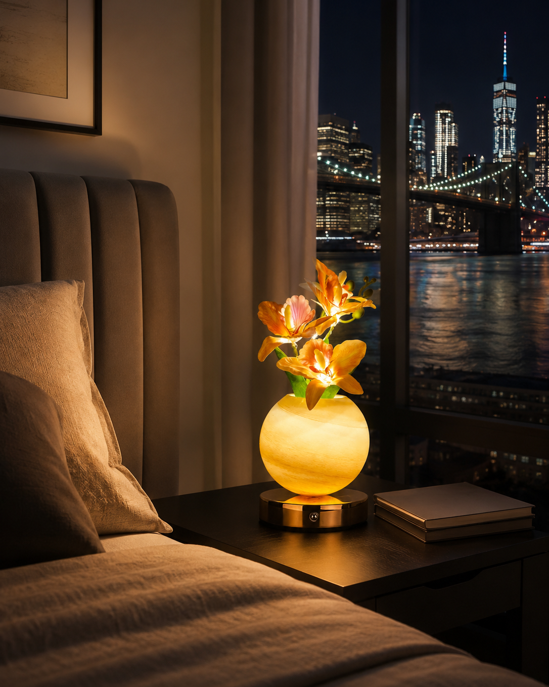 Nestora™ BloomSphere Floral Table Lamp