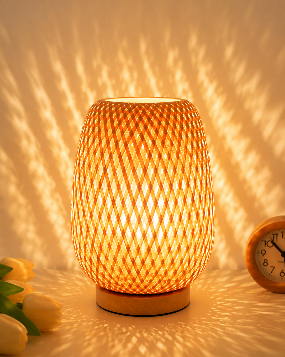 Amber Glow™ Bamboo Lamp