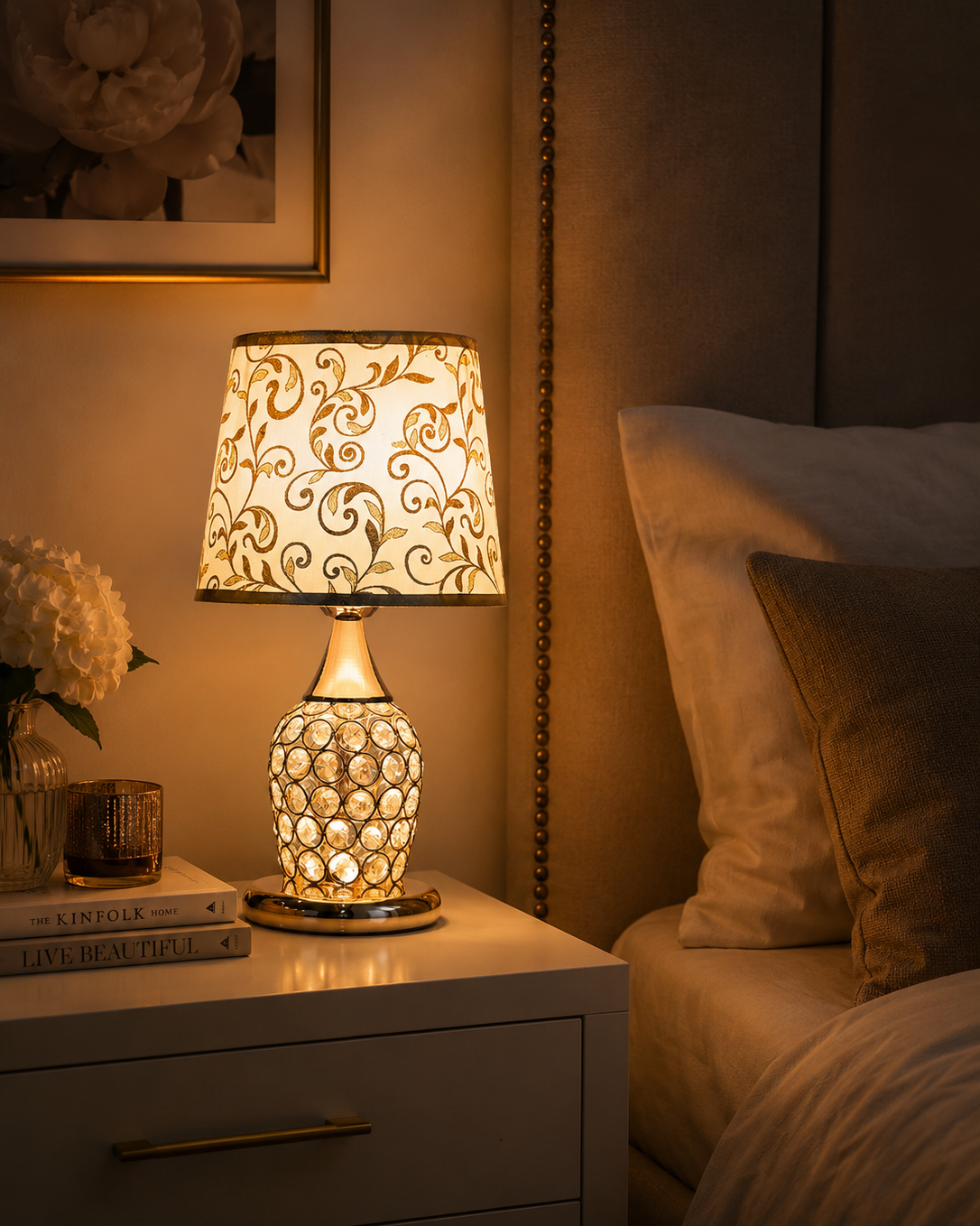 Nestora™ CrystalAura Table Lamp