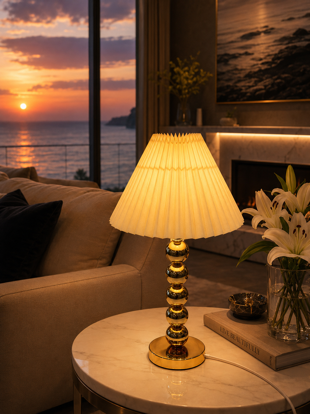Nestora™ LumiPleat Luxury Table Lamp
