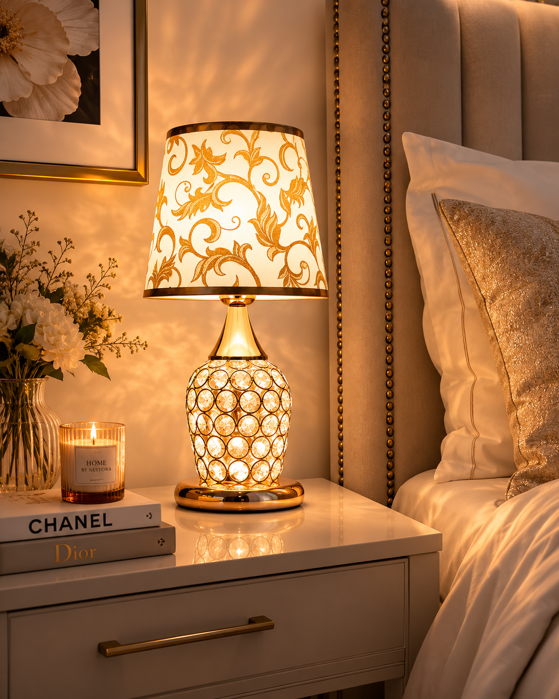 Nestora™ CrystalAura Table Lamp