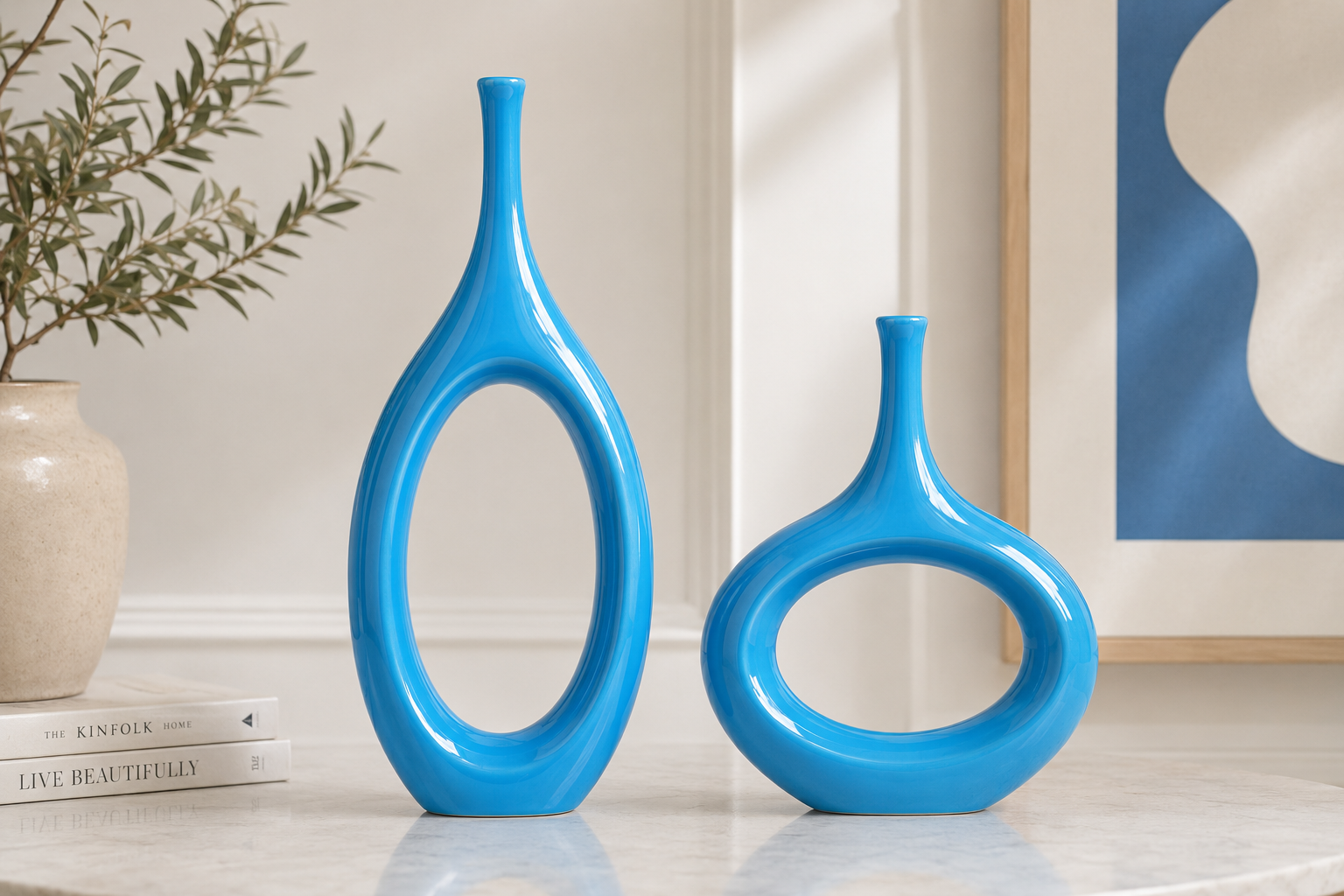 AuraLoop™ Sculptural Ceramic Vase