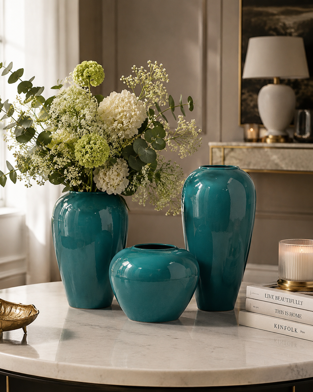HBN™ Emerald Luxe Ceramic Vase