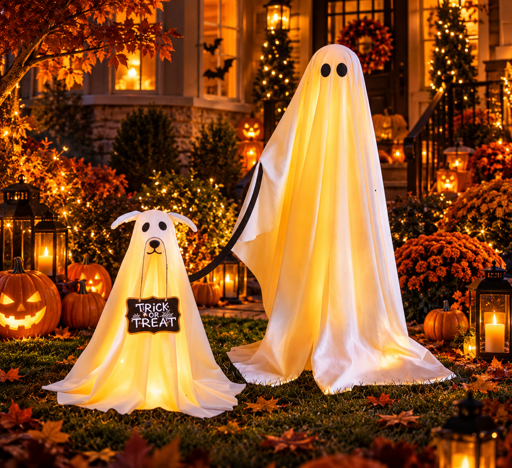 Nestora™ Enchanted Ghost Duo – 2-Pack Halloween Decor