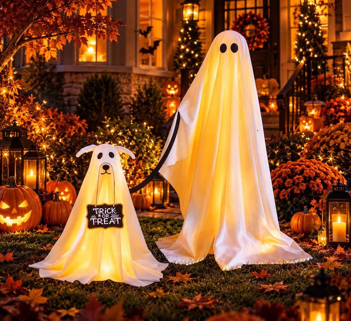 Nestora™ Enchanted Ghost Duo – 2-Pack Halloween Decor