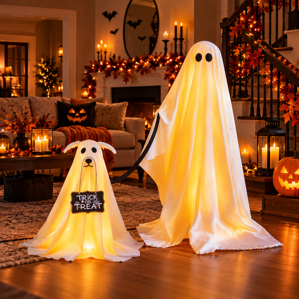 Nestora™ Enchanted Ghost Duo – 2-Pack Halloween Decor
