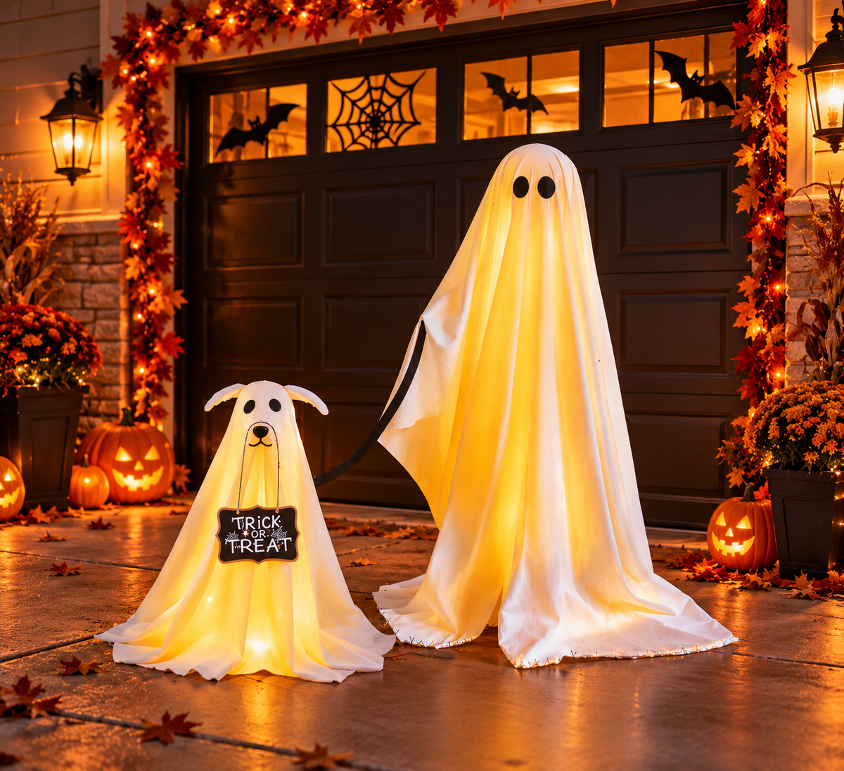 Nestora™ Enchanted Ghost Duo – 2-Pack Halloween Decor