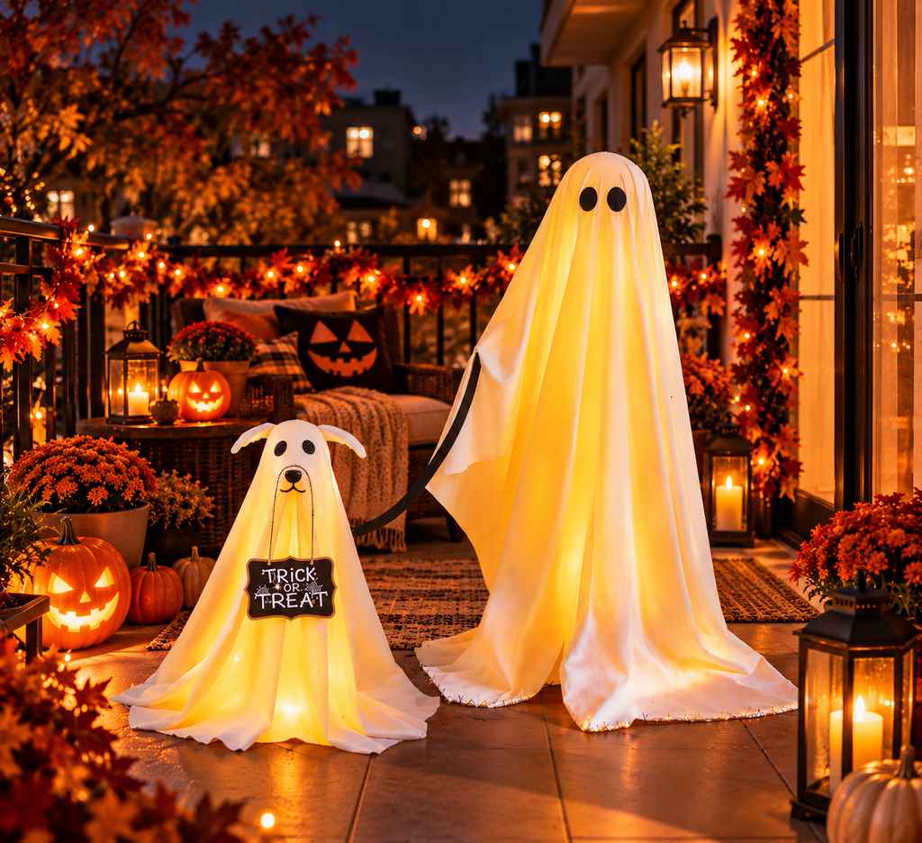 Nestora™ Enchanted Ghost Duo – 2-Pack Halloween Decor